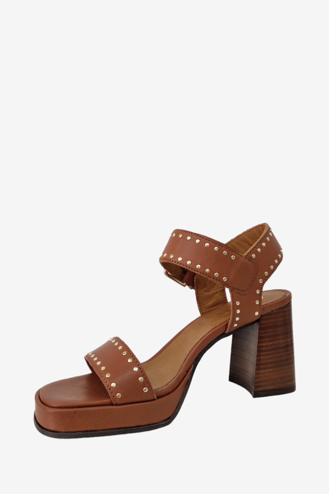 ALPE 5127 TAN LEATHER HEELED SANDAL