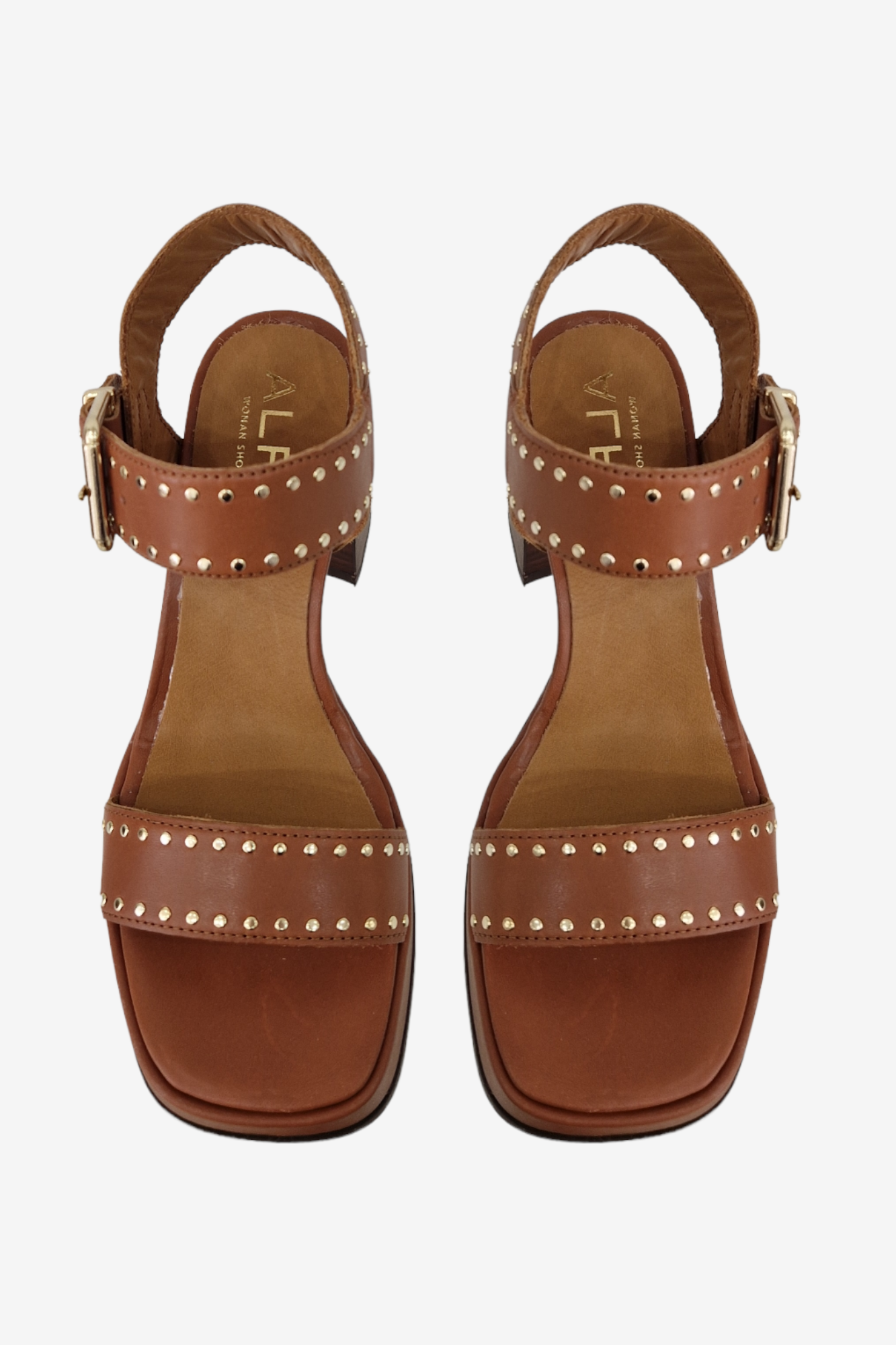 ALPE 5127 TAN LEATHER HEELED SANDAL