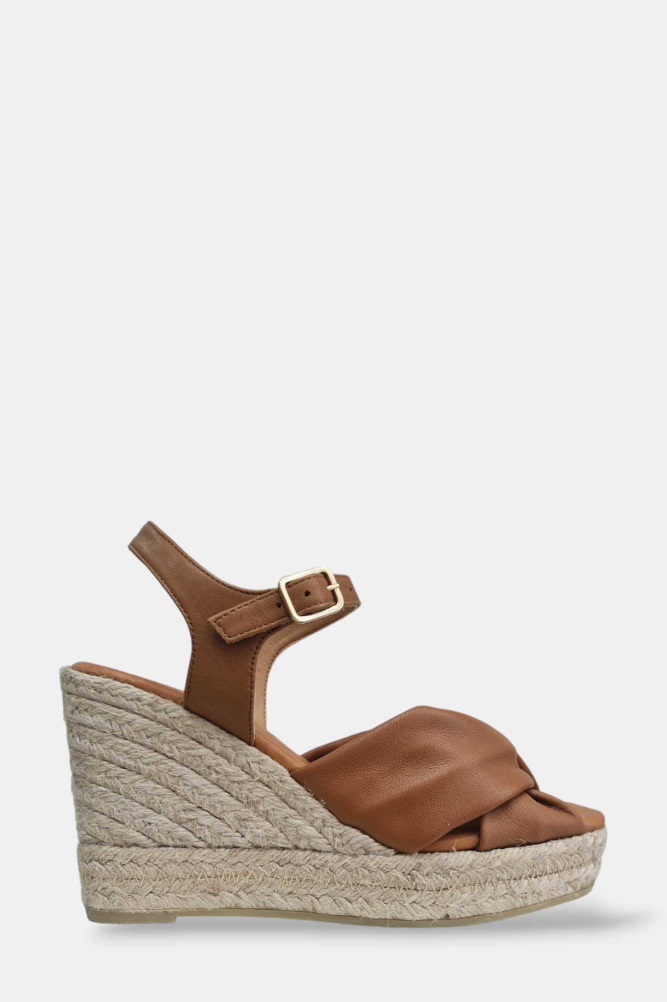 MARIAN TAN LEATHER ESPADRILLE WEDGES