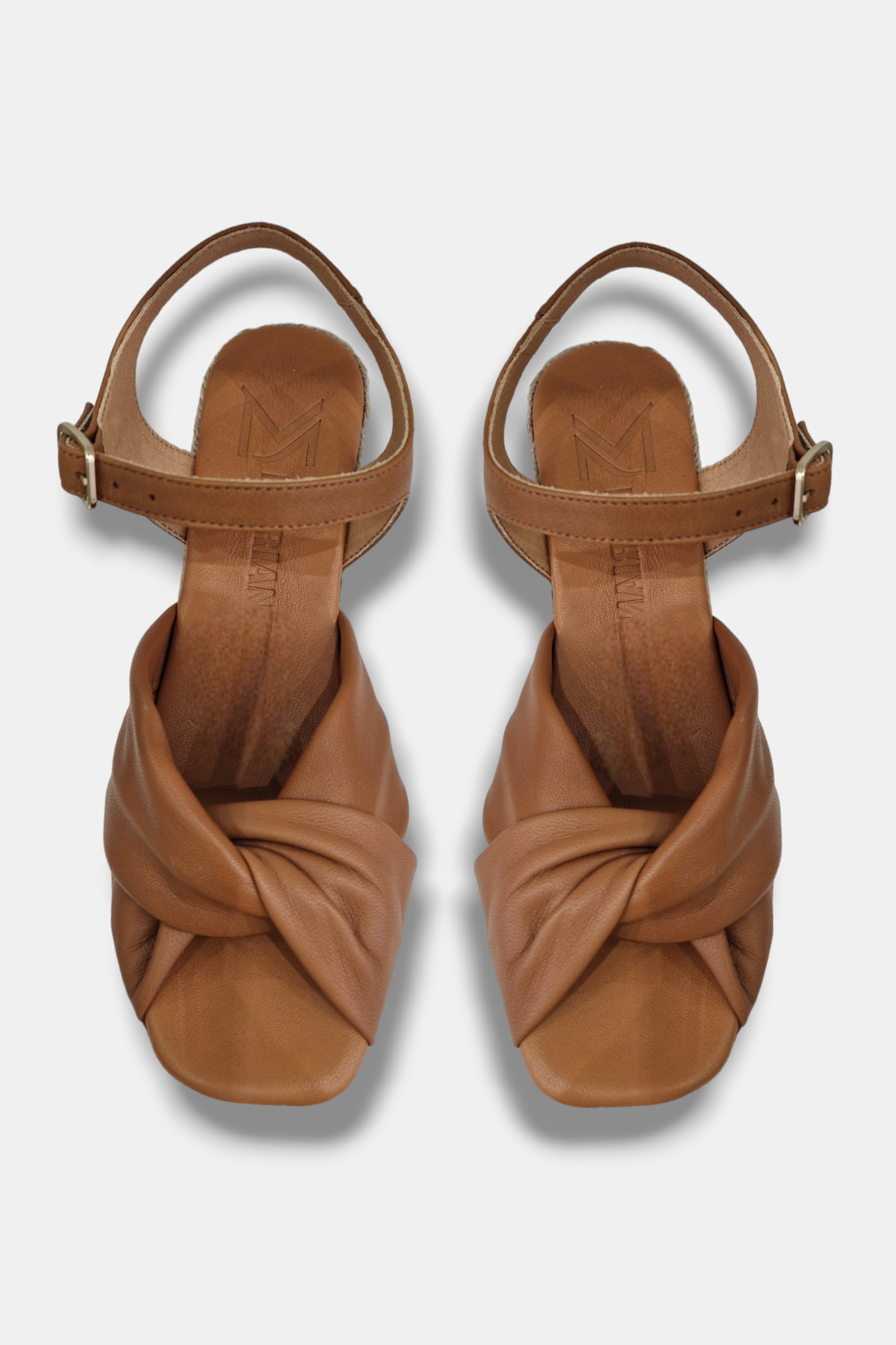 MARIAN TAN LEATHER ESPADRILLE WEDGES