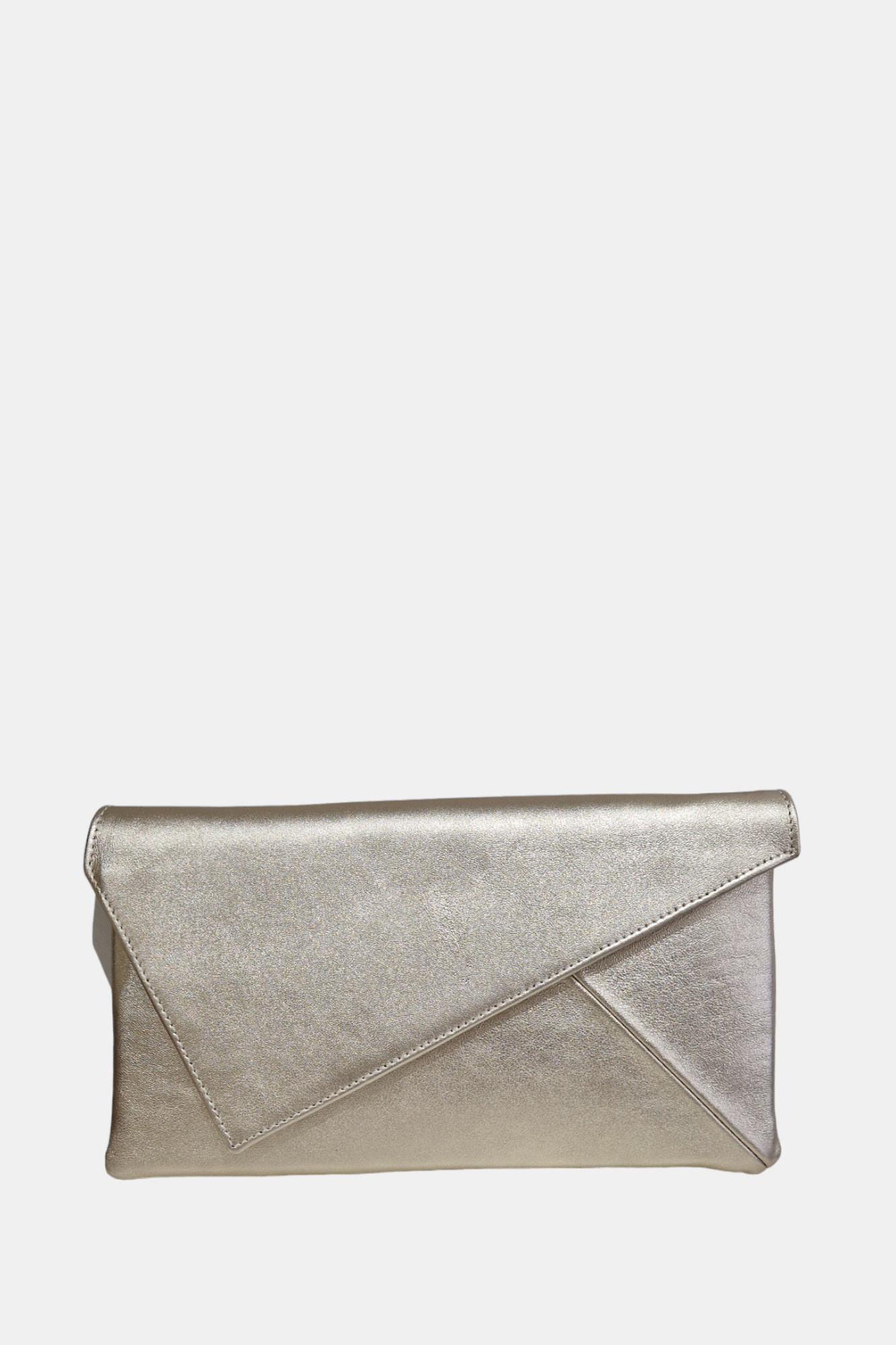 MARIAN GOLD LEATHER CLUTCH