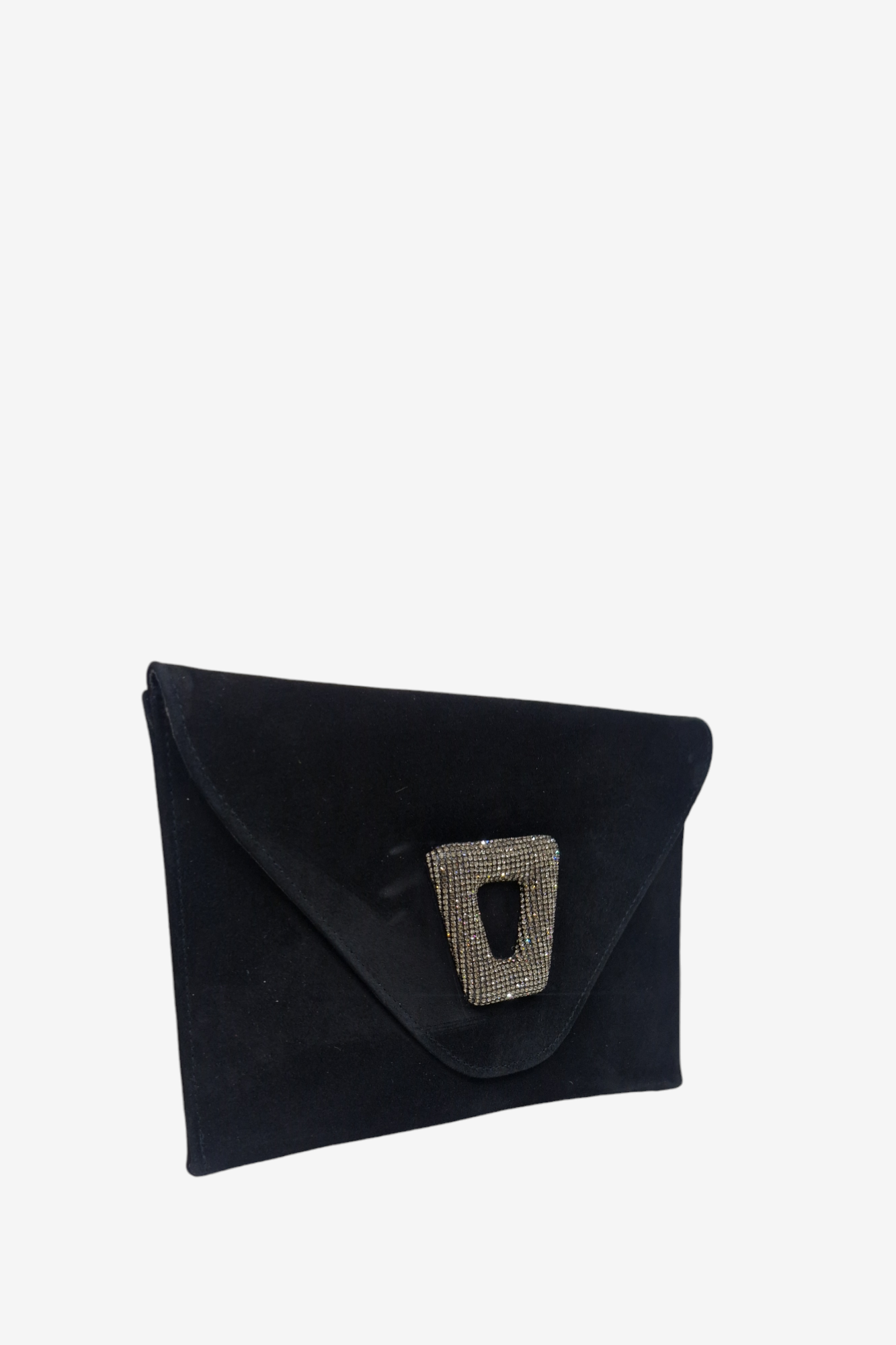 MARIAN 106 BLACK JEWELL SUEDE BAG