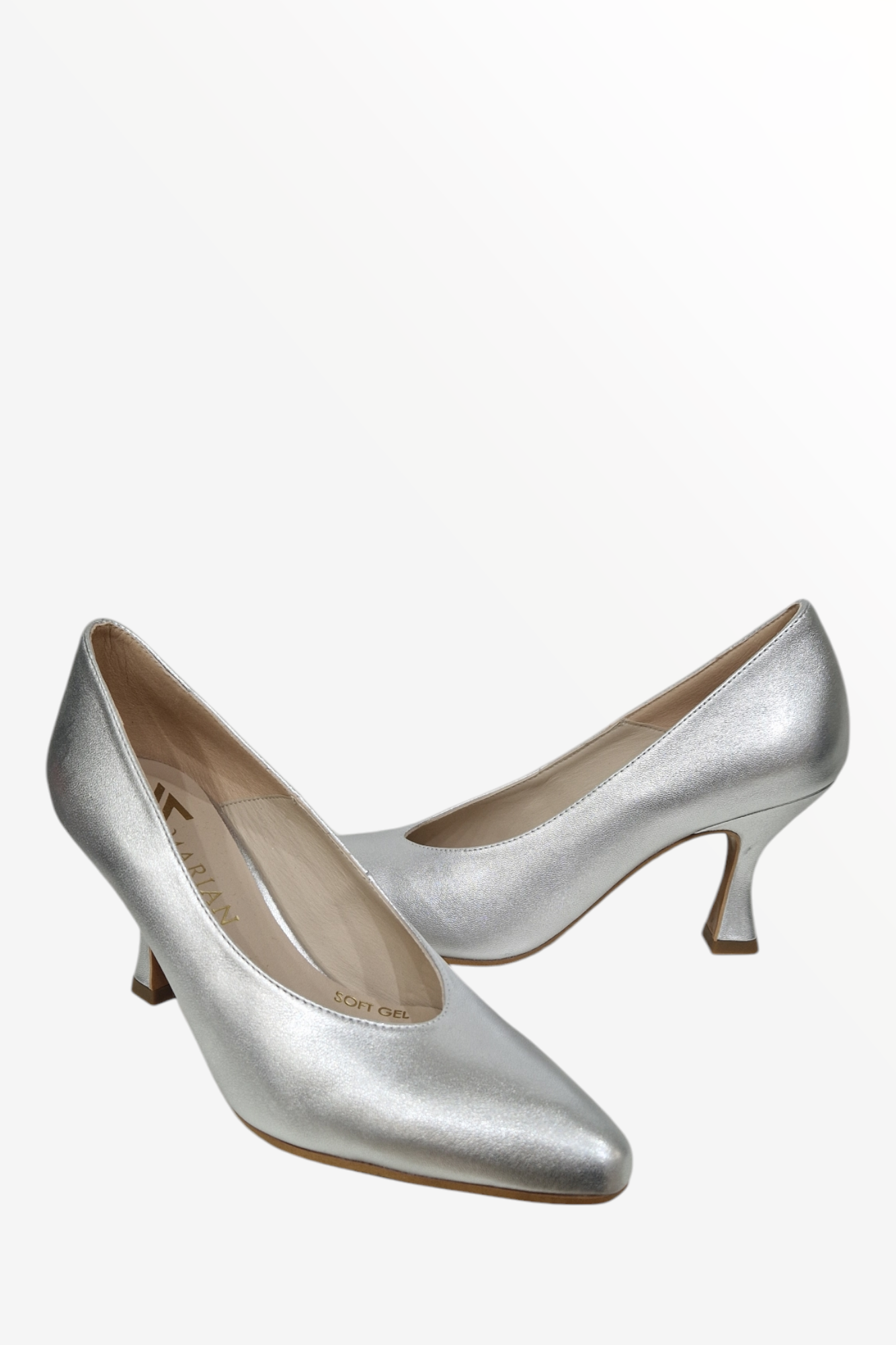 MARIAN 4601 SILVER LEATHER HEEL