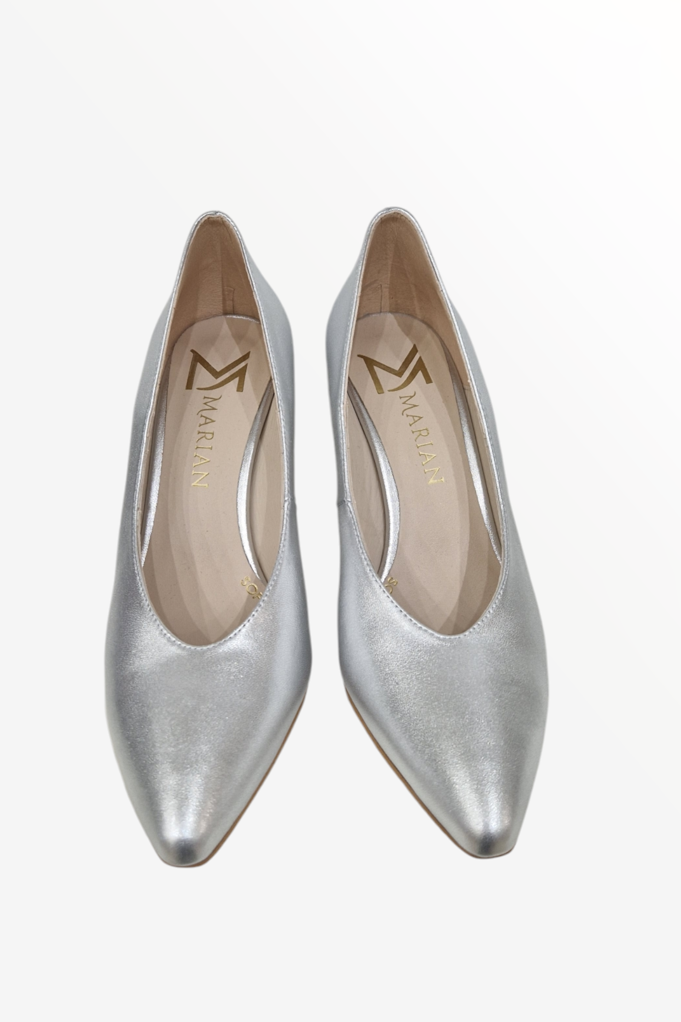 MARIAN 4601 SILVER LEATHER HEEL