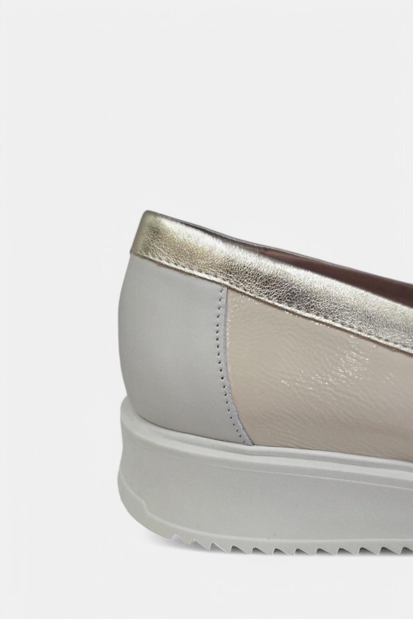 PITILLOS 10384 GOLD/CREAM LEATHER LOAFER
