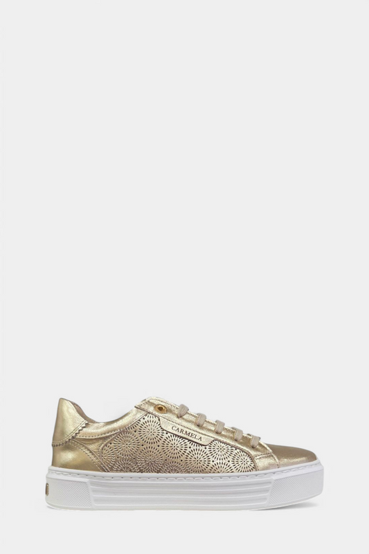 CARMELA 126058 GOLD LEATHER TRAINER