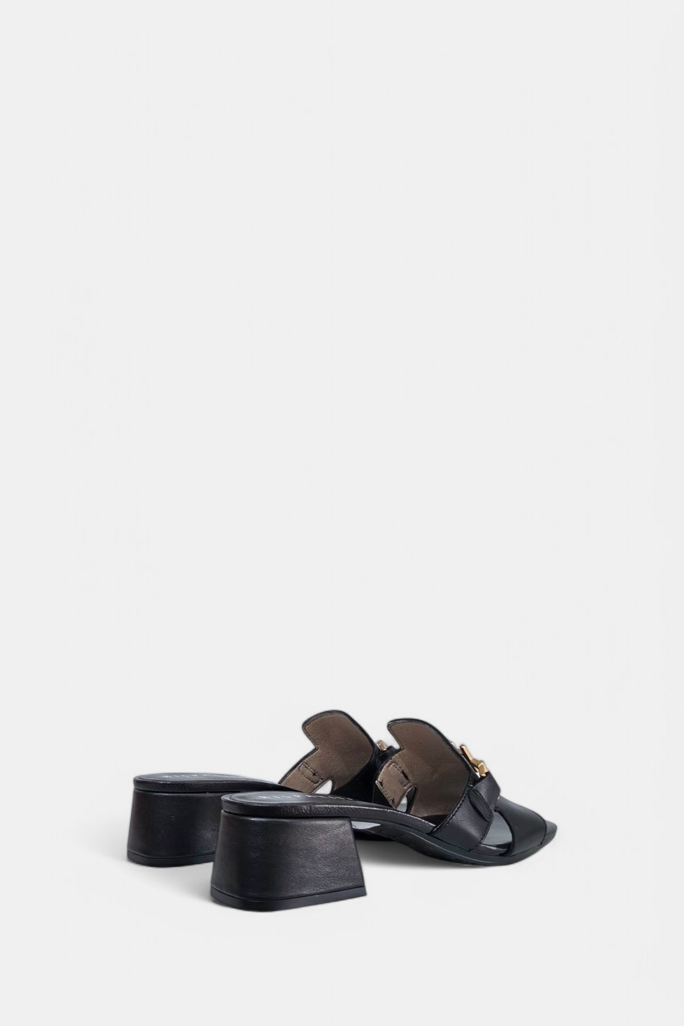 HISPANITAS 254069 BLACK LEATHER MULE