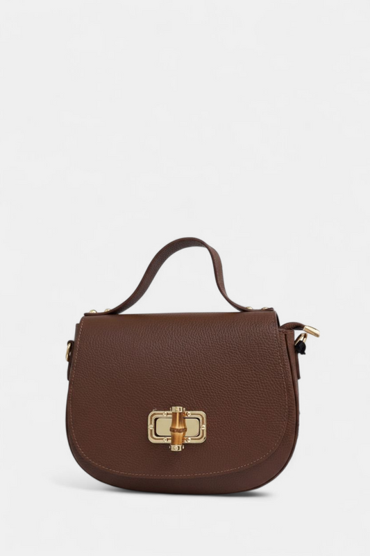 MARLON CALYRA BROWN LEATHER BAG