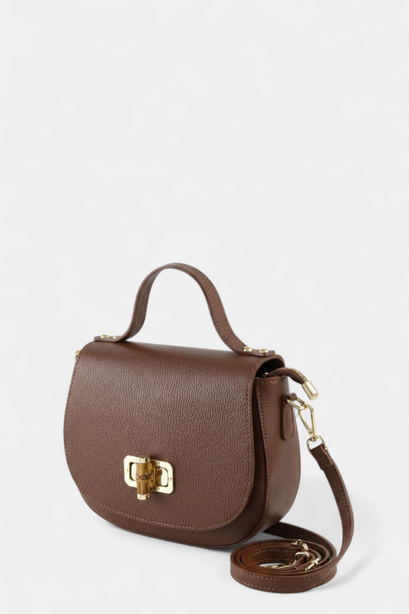 MARLON CALYRA BROWN LEATHER BAG