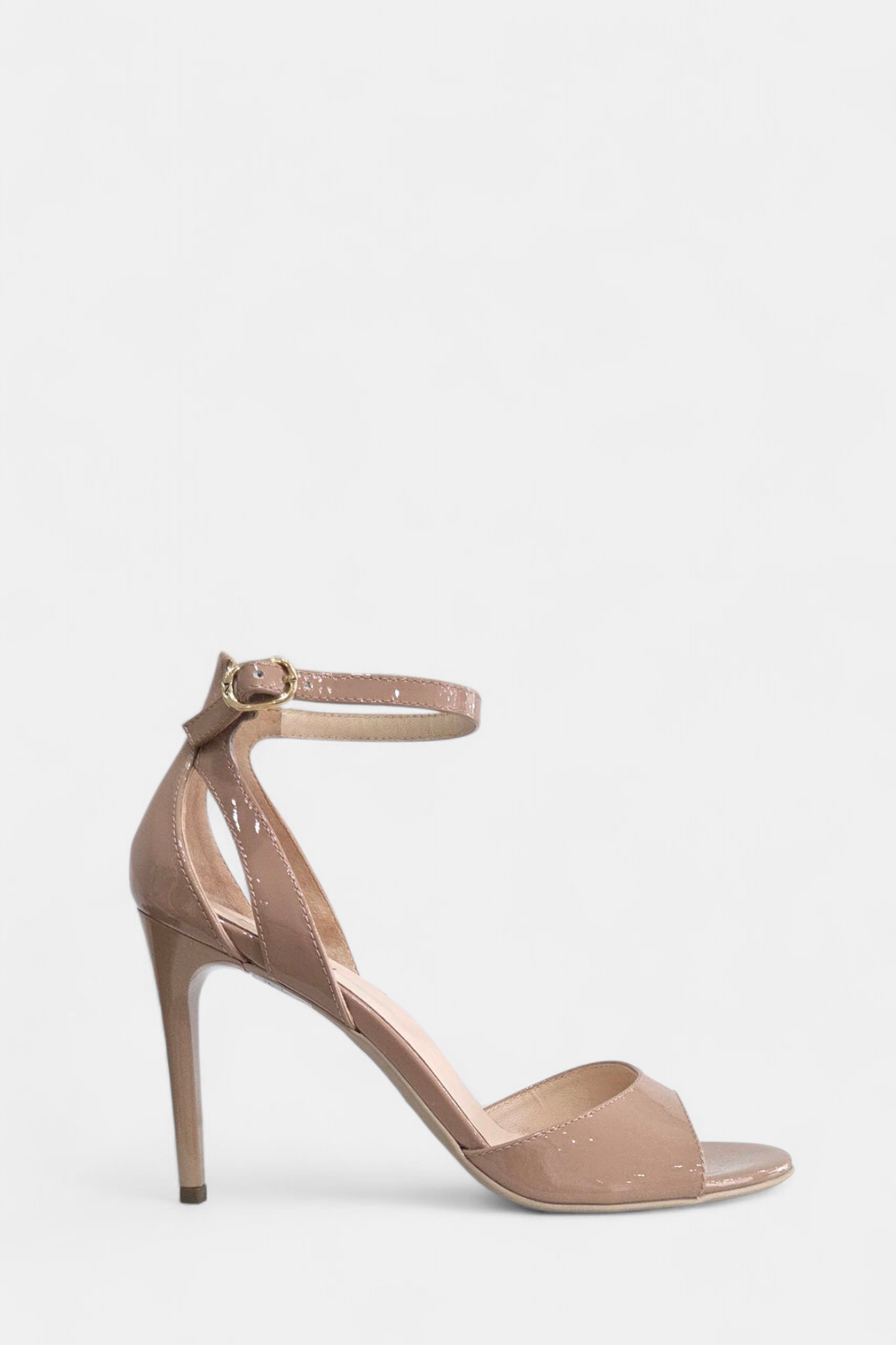 NERO GIARDINI 307262 NUDE PATENT LEATHER HEEL