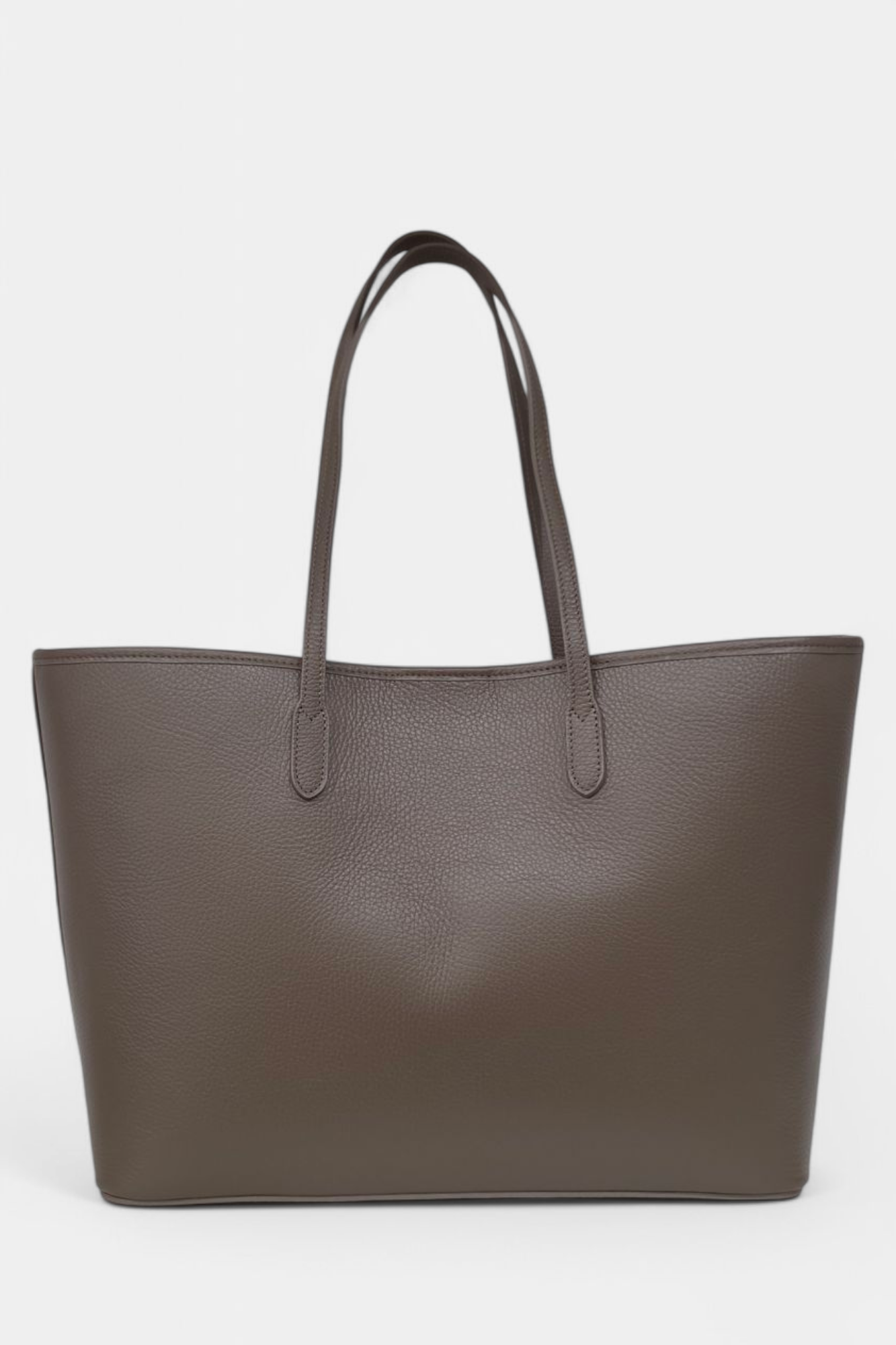 MARLON INTINITY MAXI TAUPE LARGE LEATHER SHOPPER BAG