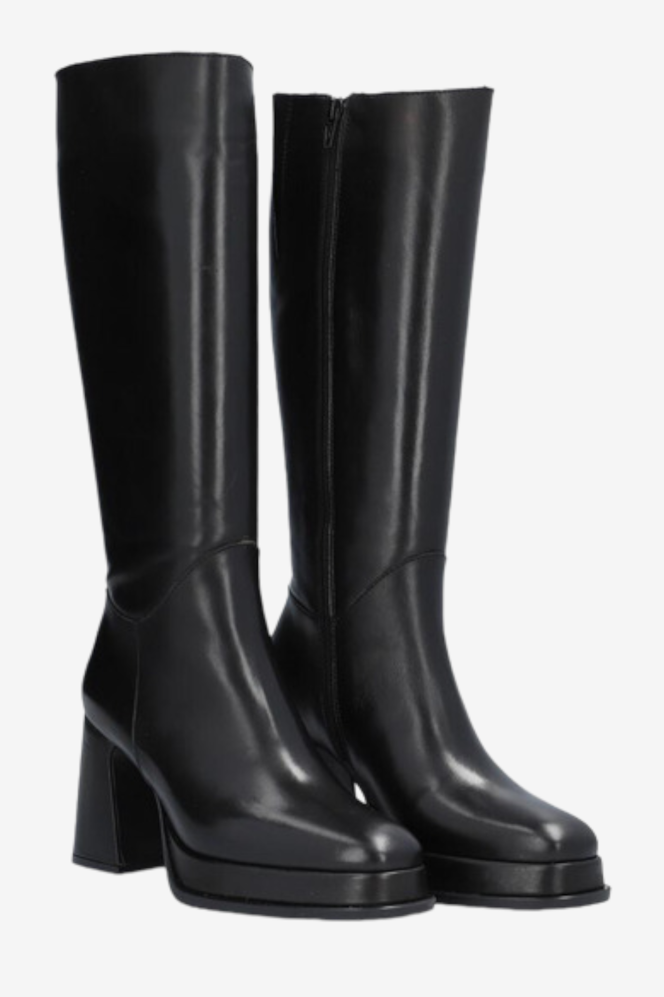 ALPE 2748 BLACK LEATHER KNEE HIGH BOOT