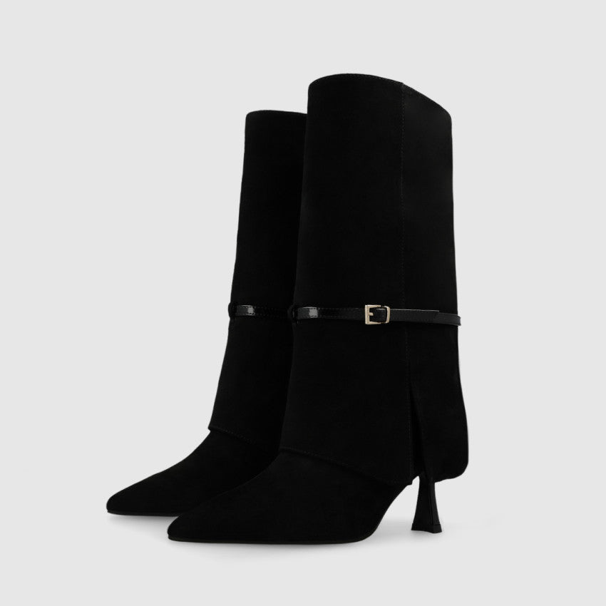 LODI TRASIE BLACK SUEDE BOOTS