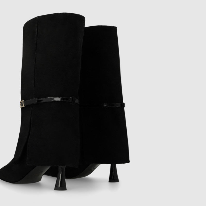 LODI TRASIE BLACK SUEDE BOOTS