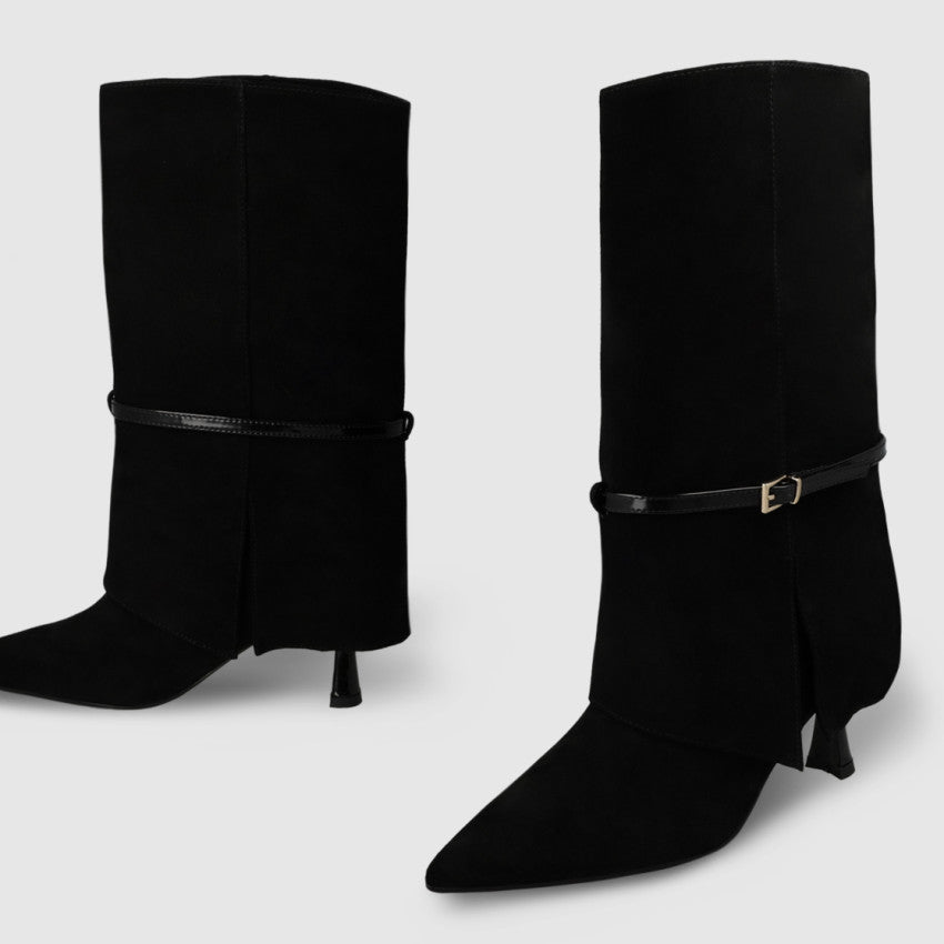 LODI TRASIE BLACK SUEDE BOOTS