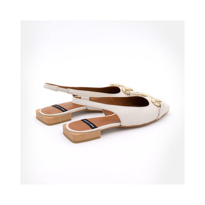 ANGEL ALARCON MICHELE CREAM LEATHER LOAFER
