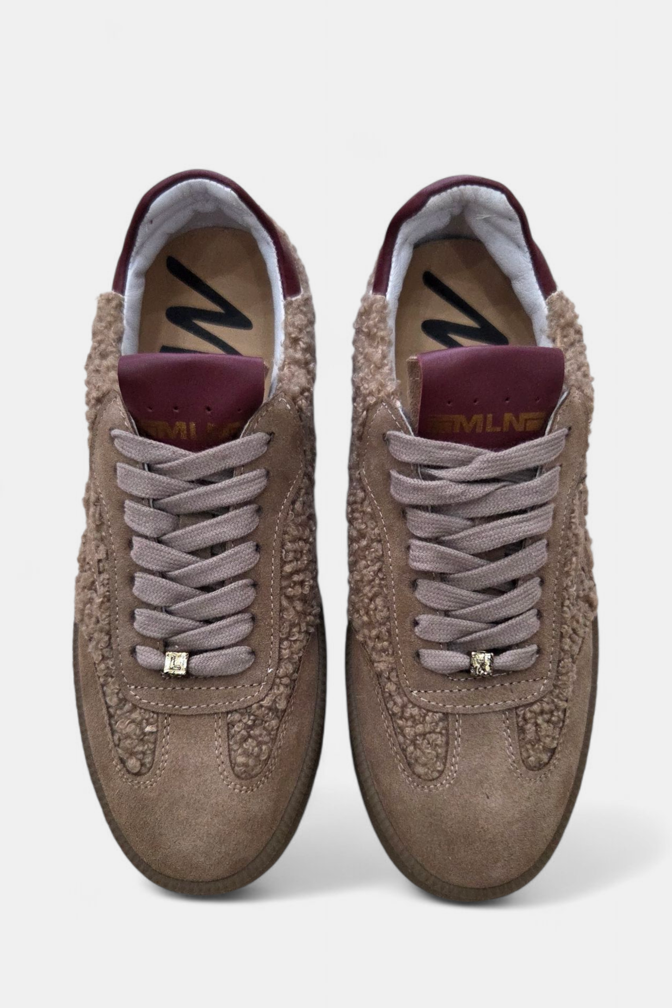 MELINE 525 MINK TEDDY LEATHER TRAINER