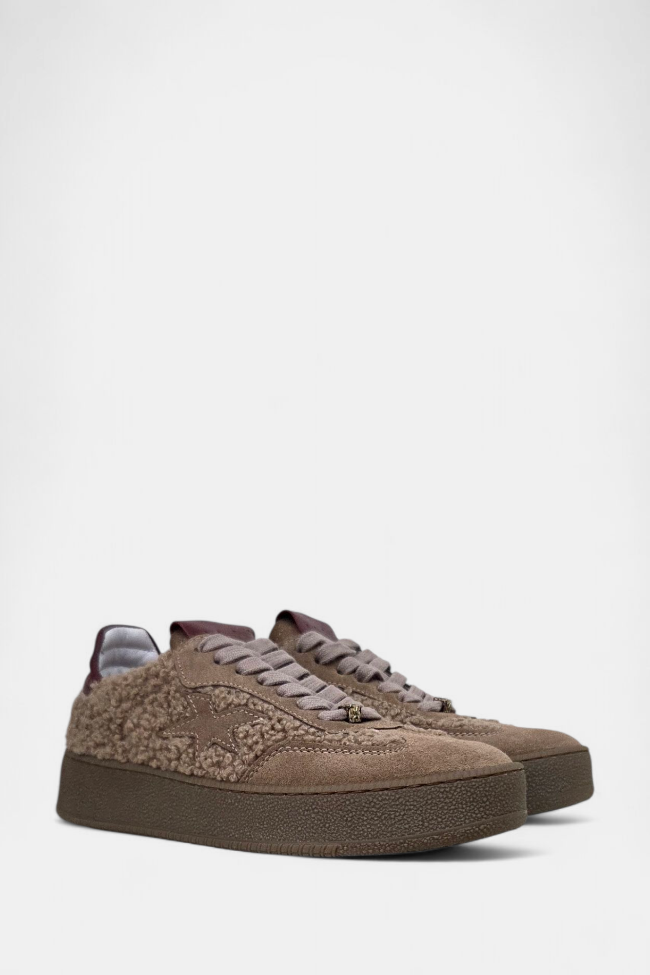 MELINE 525 MINK TEDDY LEATHER TRAINER