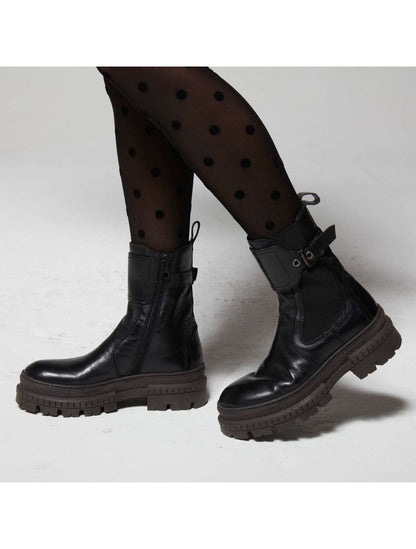 MJUS LUX 68205 BLACK LEATHER BOOT – Di Moda Shoes