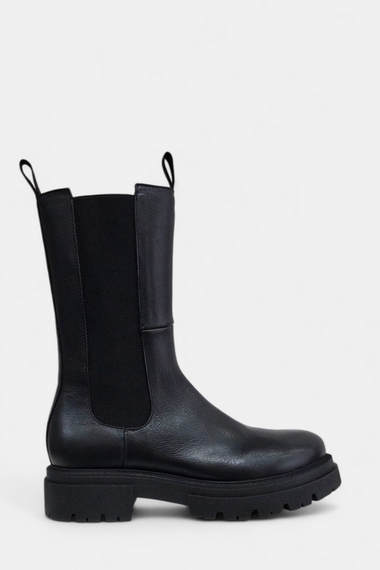 BLACKSTONE SMILLA HIGH BLACK LEATHER CHELSEA BOOT