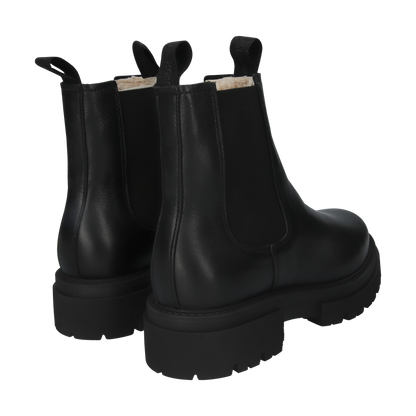 BLACKSTONE SMILLA BLACK LEATHER SHEEPSKIN CHELSEA BOOTS