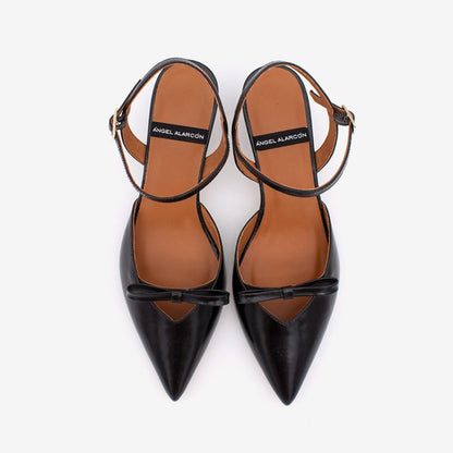 ANGEL ALARCON VERONIQUE BLACK KITTEN HEEL