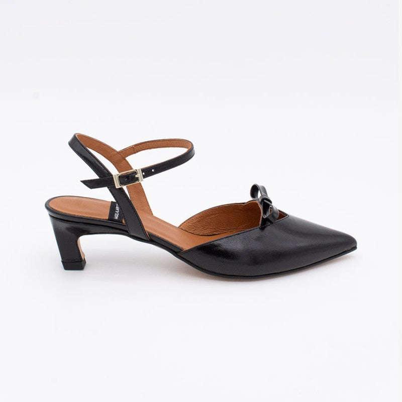 ANGEL ALARCON VERONIQUE BLACK KITTEN HEEL