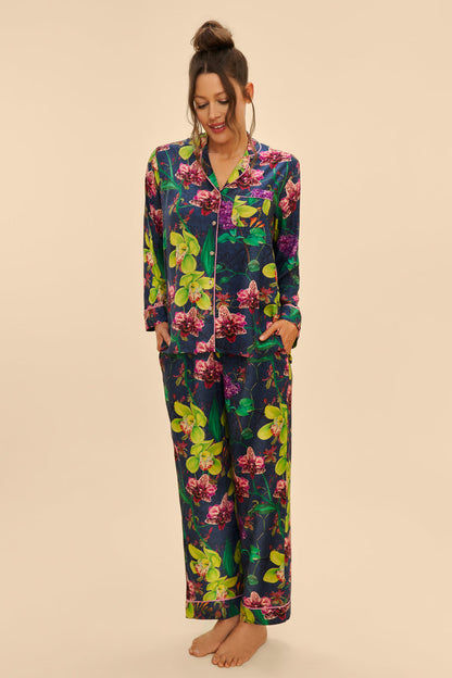 POWDER SUPER SOFT EXOTIC EVENING PAJAMAS IN INK