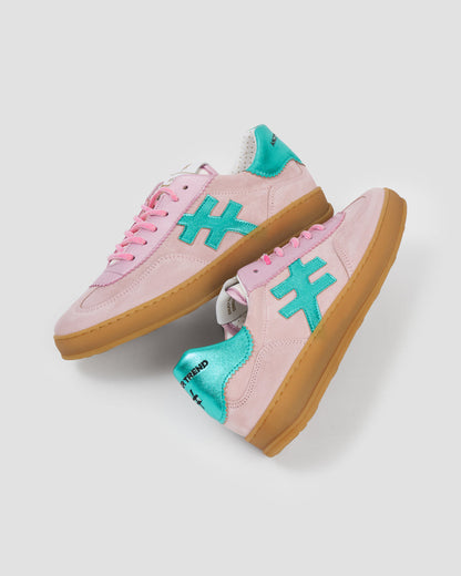 ANOTHER TREND ROSE SUEDE TRAINERS