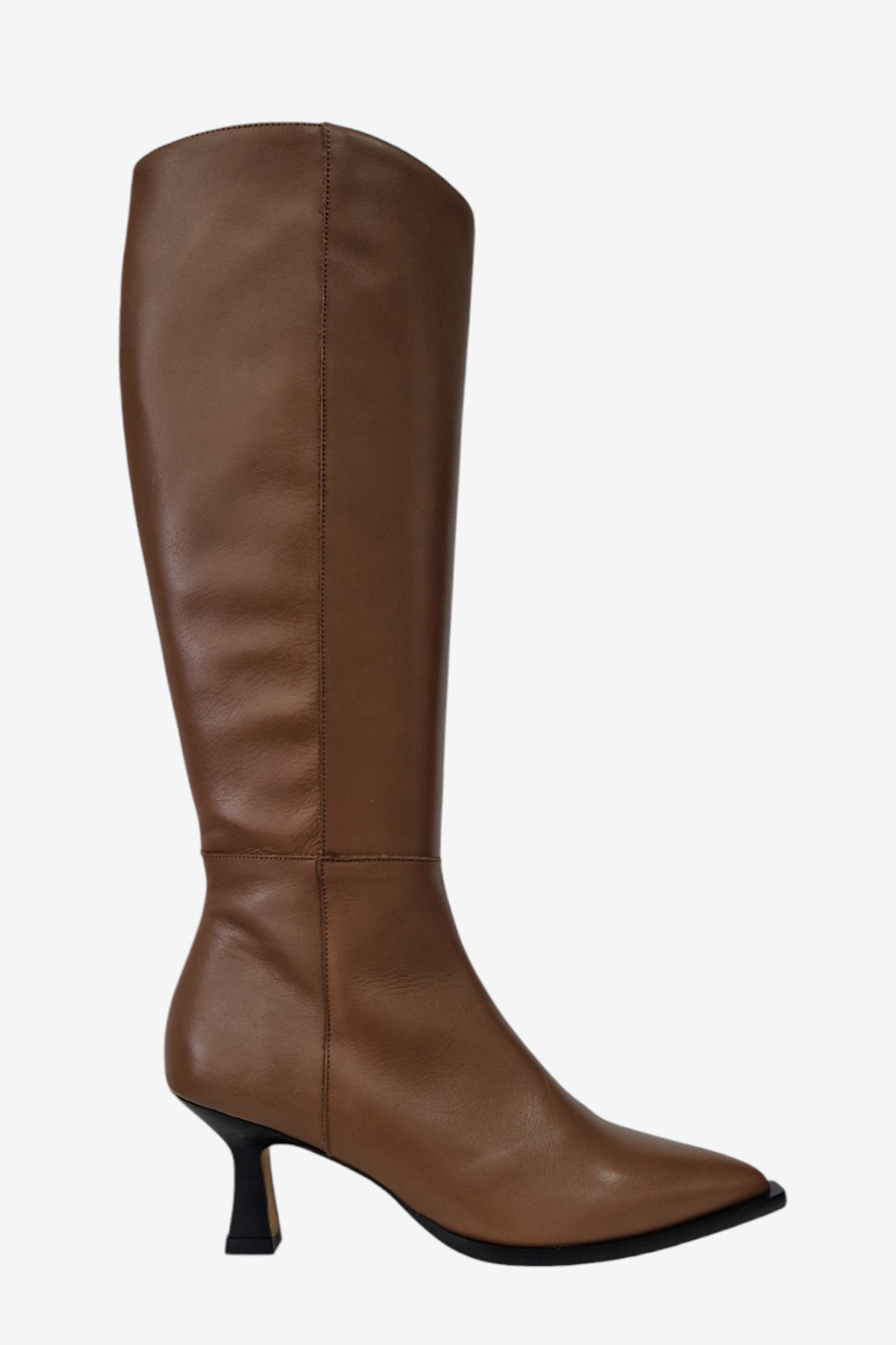 ANGEL ALARCON TAN LEATHER KNEE HIGH BOOTS