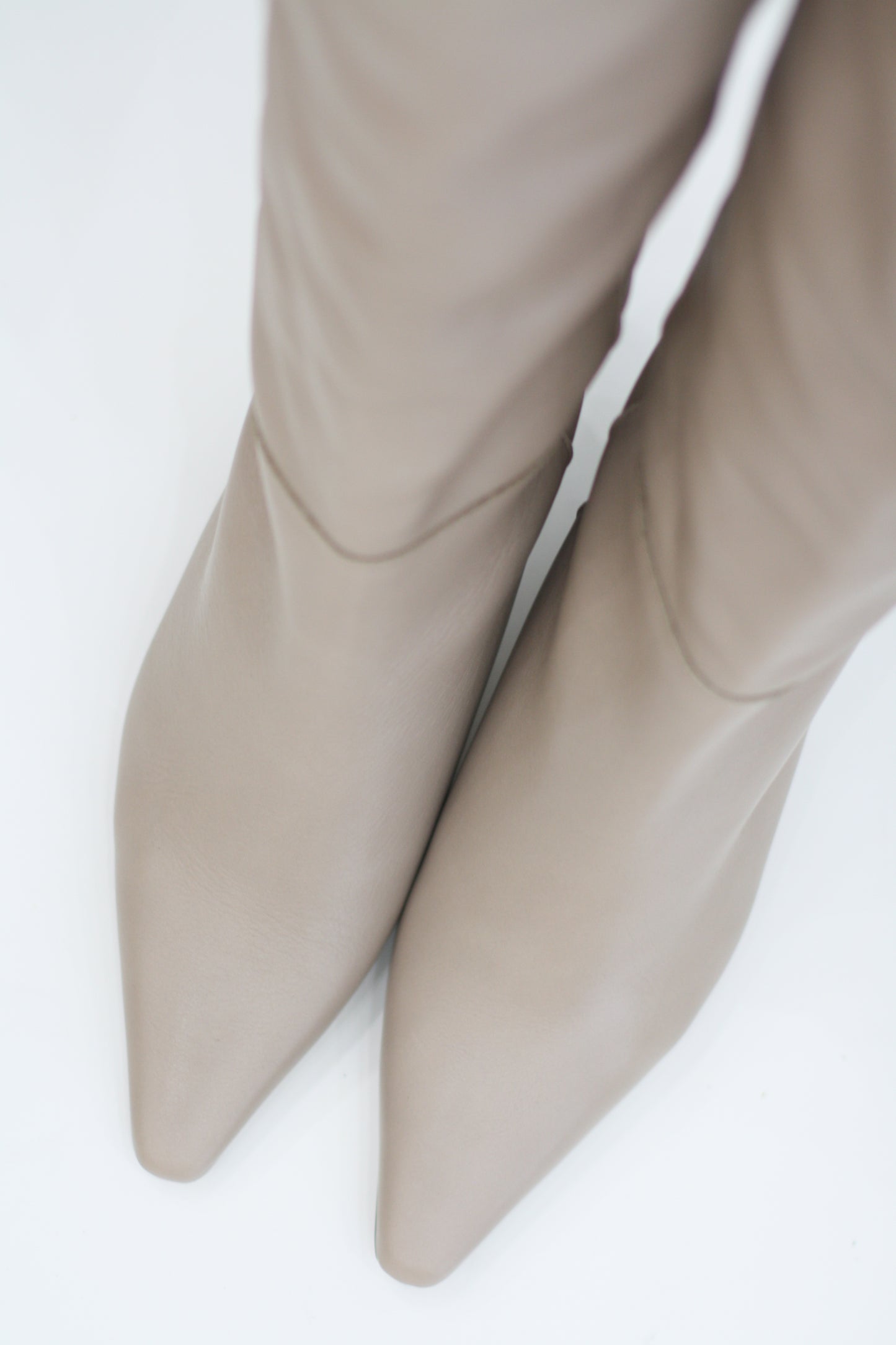 ANGEL ALARCON UMAY TAUPE LEATHER KNEE HIGH BOOT