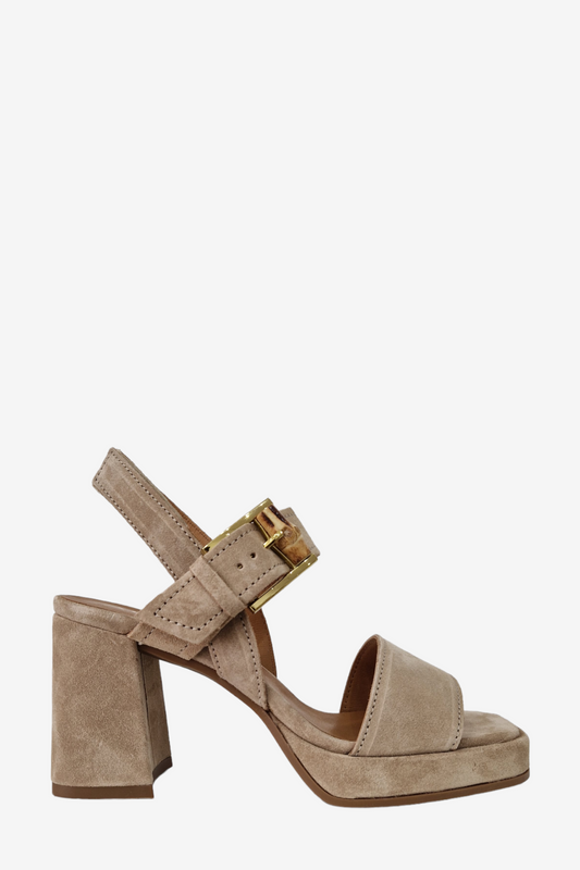 ALPE 5124 BEIGE SUEDE HEELED SANDAL