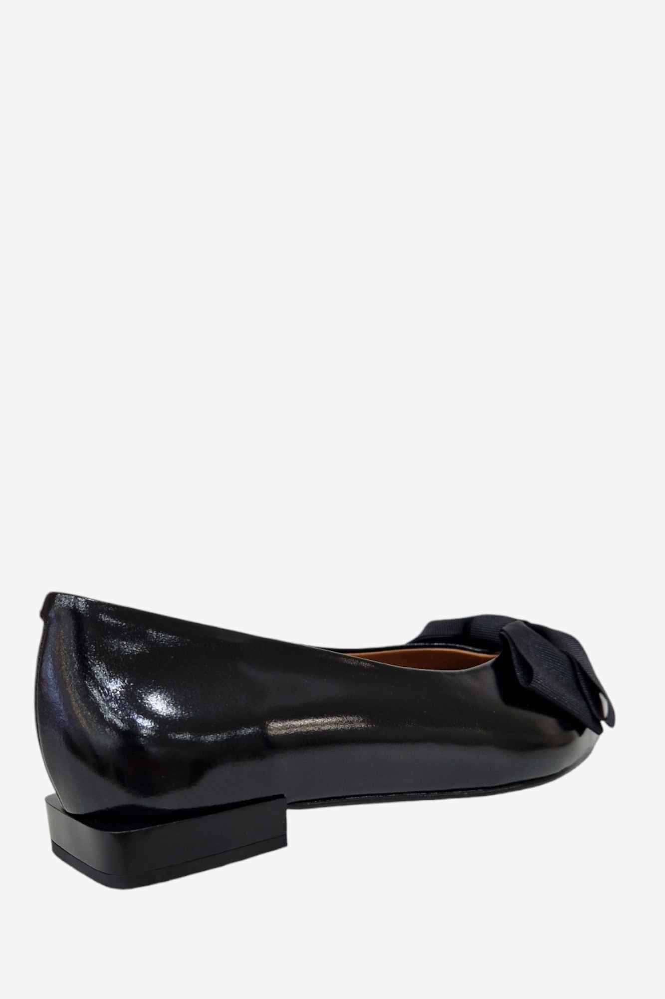 ANGEL ALARCON LAYLA BLACK LEATHER BOW SHOE