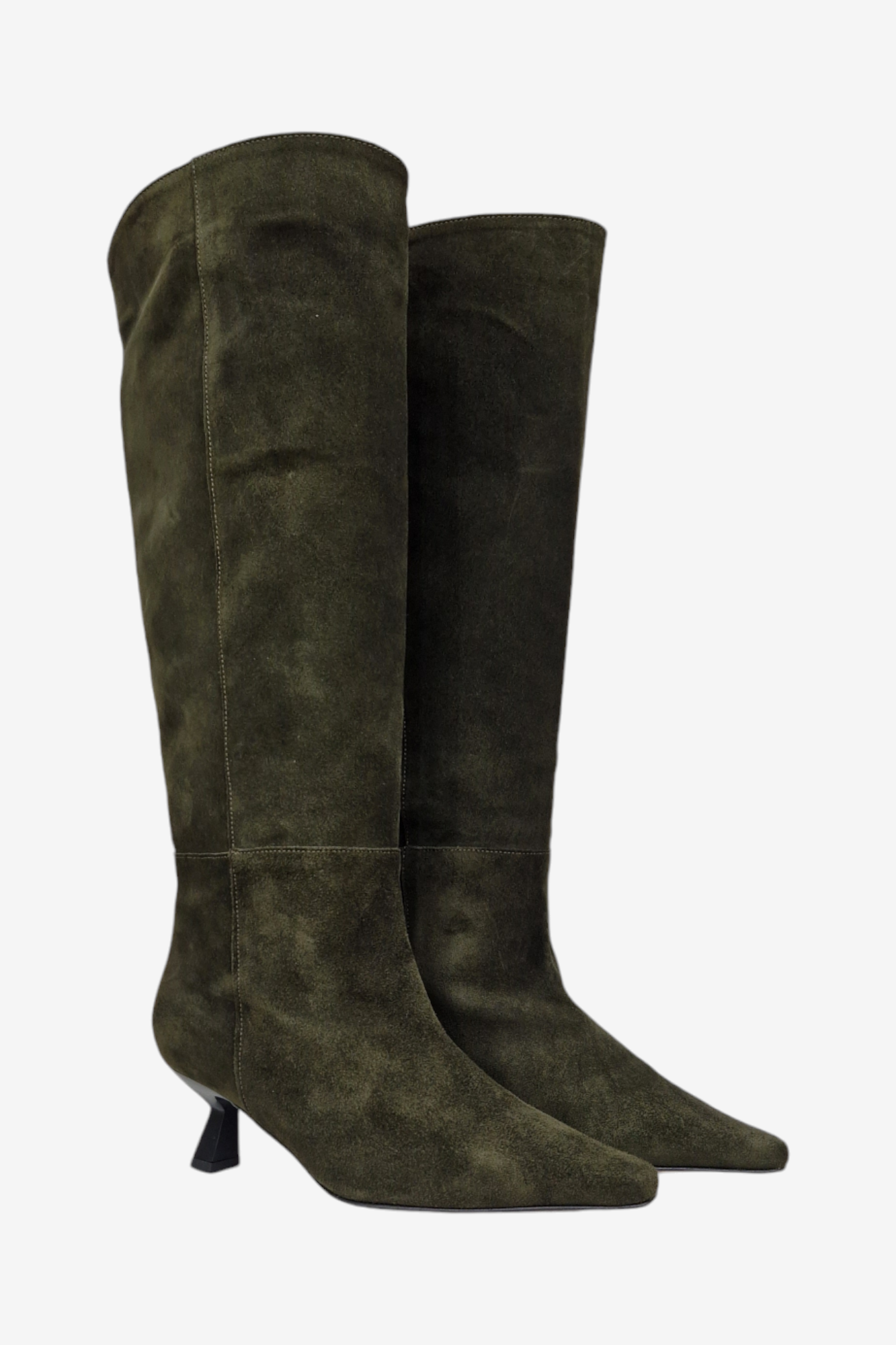 ANGEL ALARCON 24545 KHAKI GREEN SUEDE KNEE HIGH BOOT