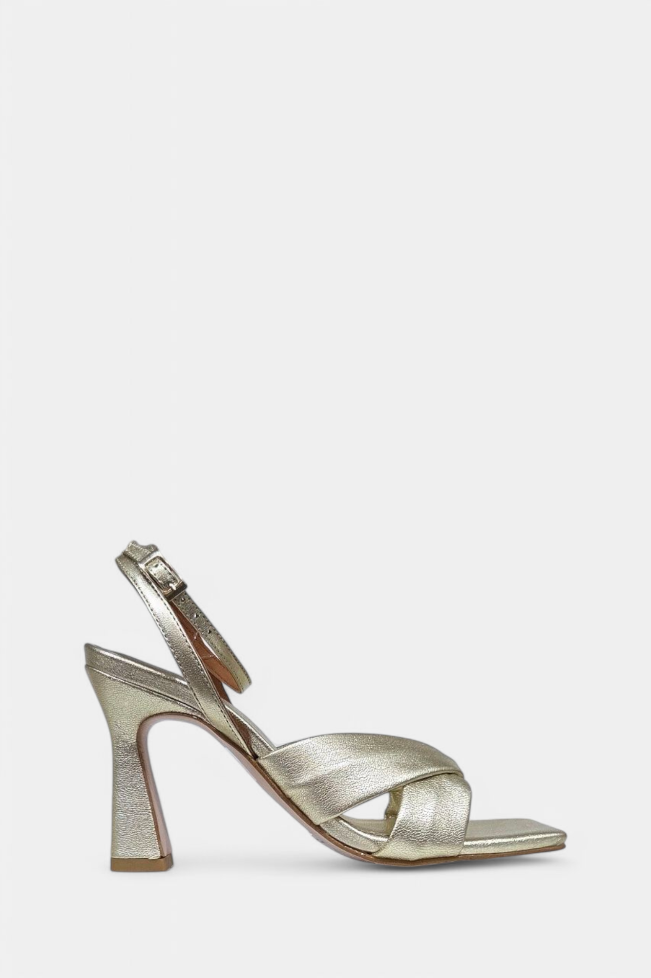 ANGEL ALARCON GOLD LEATHER HEELED SANDAL