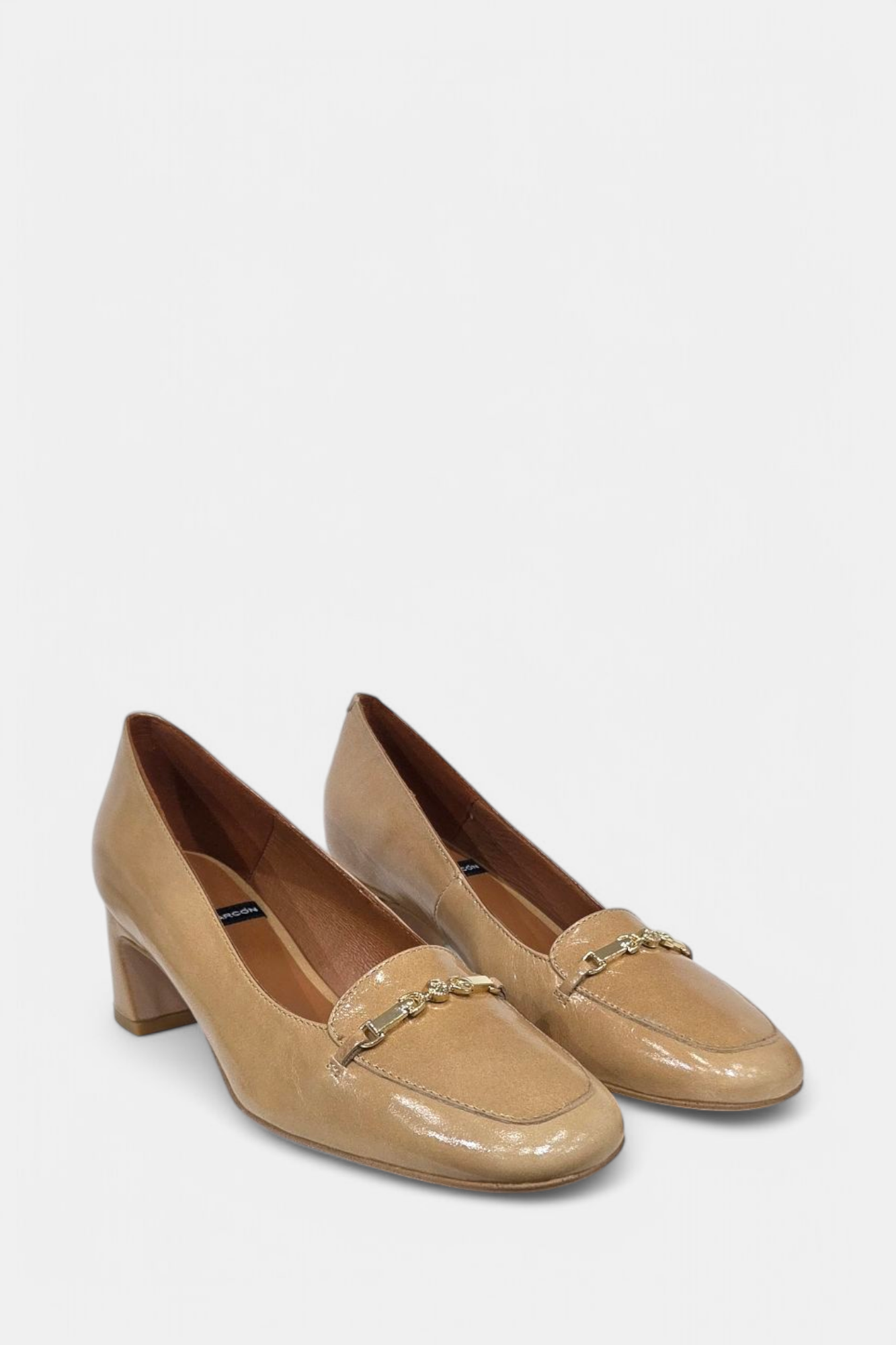 ANGEL ALARCON JULIE CAMEL HEELED LOAFER