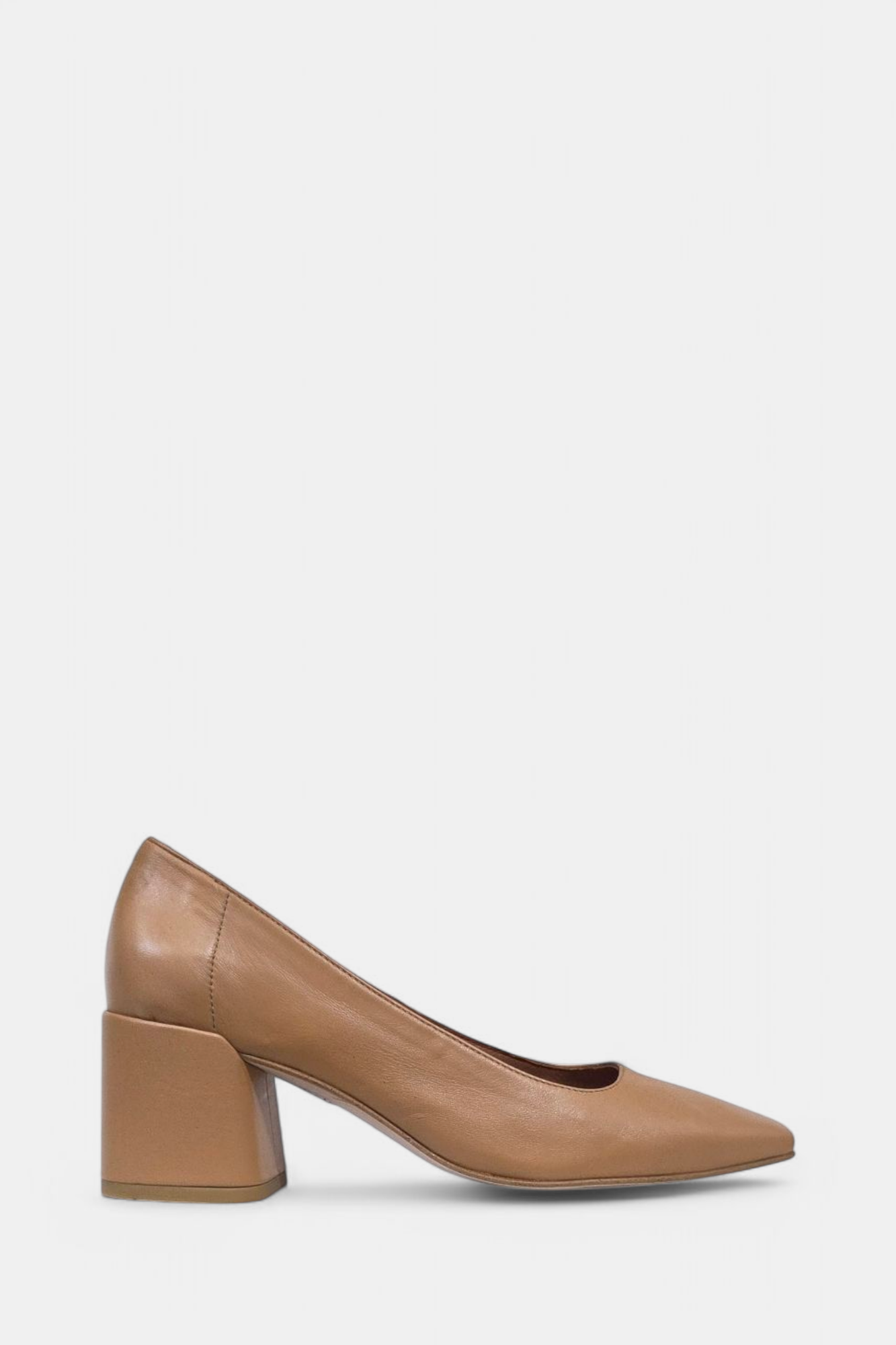 ANGEL ALARCON LUCIE CAMEL LEATHER HEEDED LOAFER