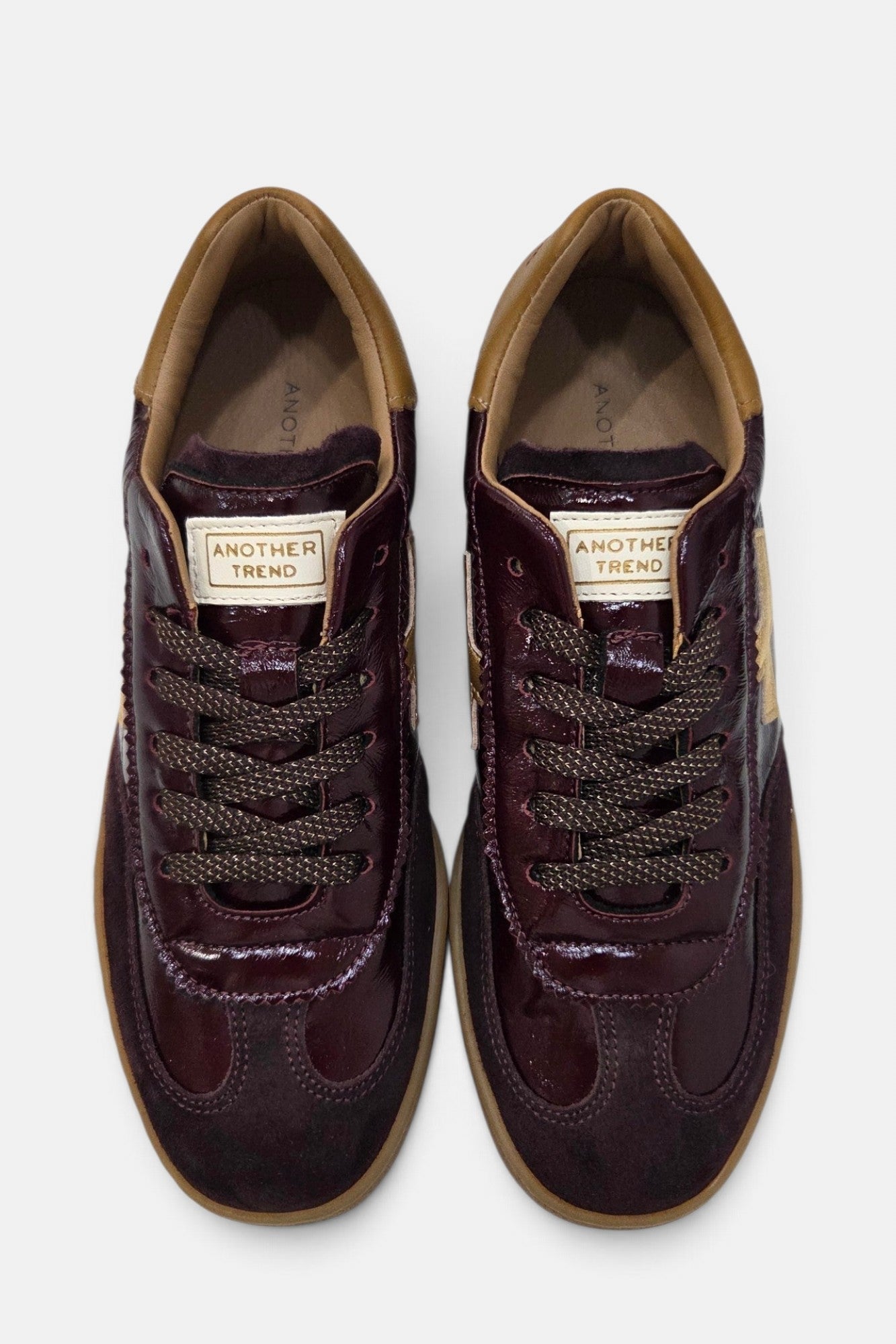 ANOTHER TREND BURGUNDY LEATHER TRAINER