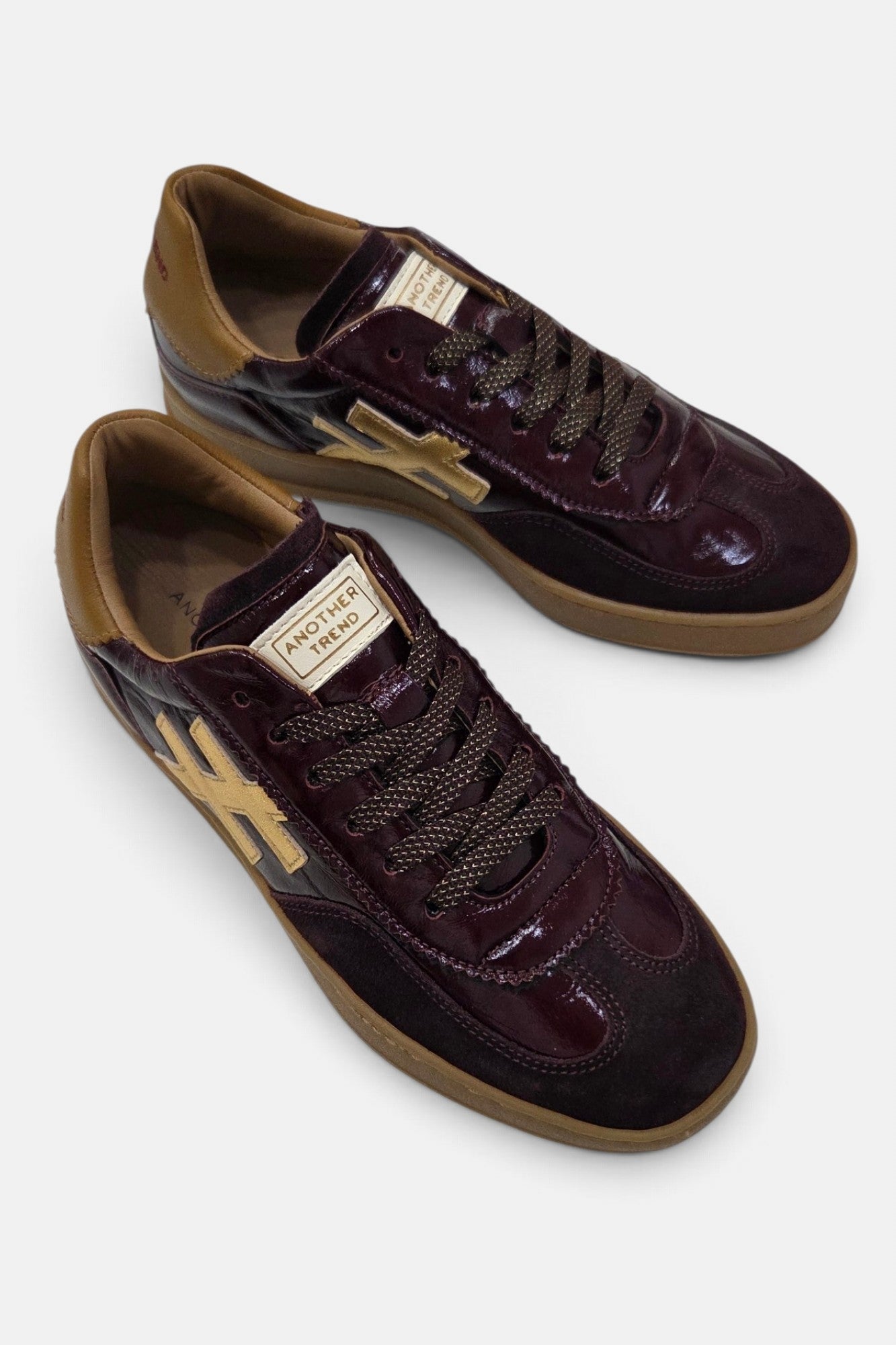 ANOTHER TREND BURGUNDY LEATHER TRAINER