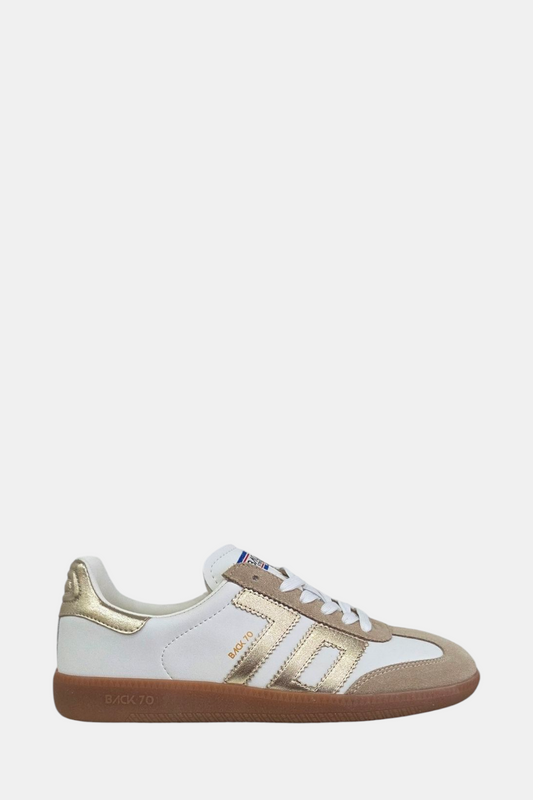 BACK70 CLOUD BEIGE LEATHER TRAINER