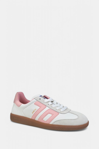 BACK 70 CLOUD WHITE/PINK LEATHER TRAINERS