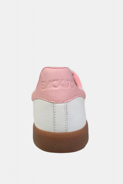 BACK 70 CLOUD WHITE/PINK LEATHER TRAINERS