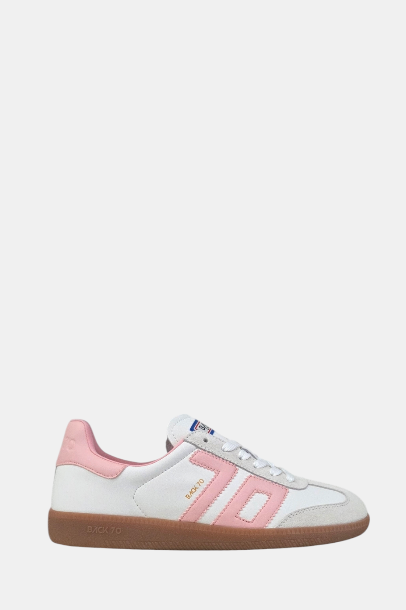 BACK 70 CLOUD WHITE/PINK LEATHER TRAINERS