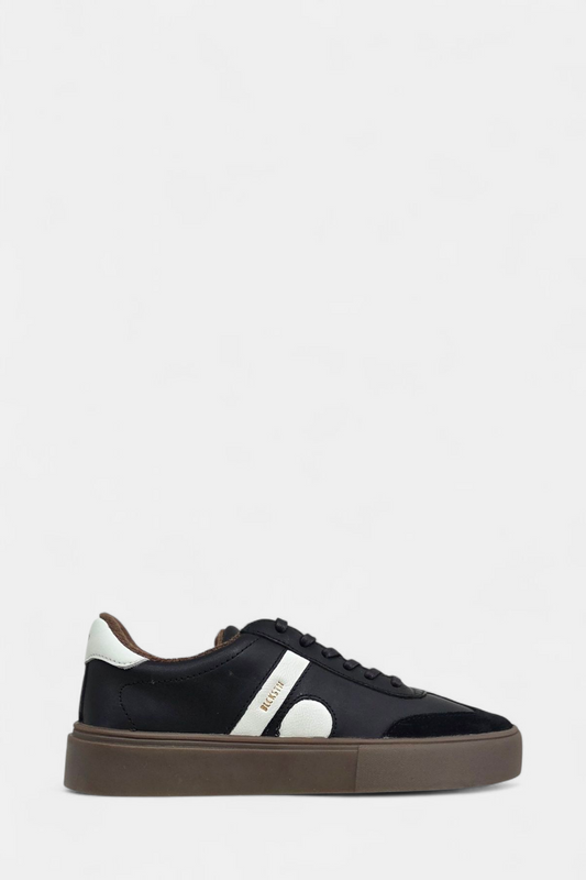 BLACKSTONE 280 BLACK LEATHER TRAINER