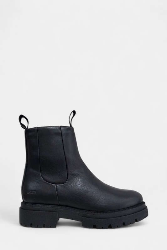 BLACKSTONE SMILLA BLACK LEATHER SHEEPSKIN CHELSEA BOOTS