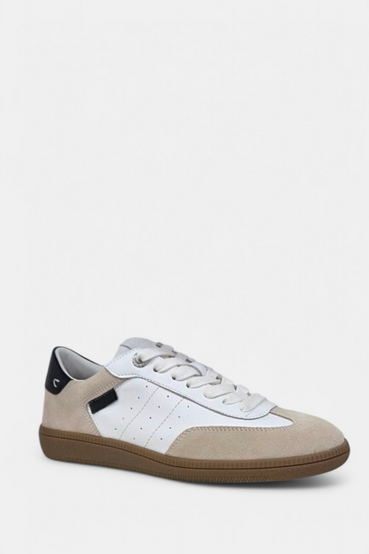 CARMELA 162292 WHITE BEIGE LEATHER TRAINER