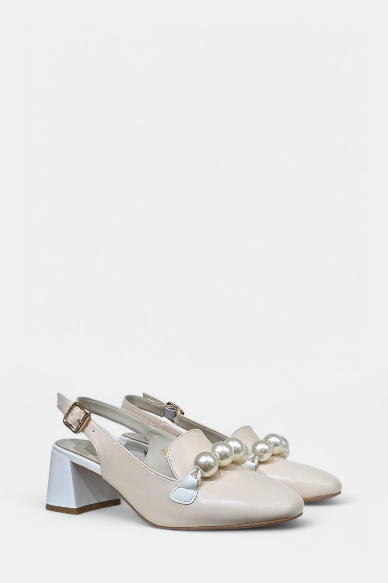 DANCING MATILDA BLOCK HEEL PEARL SLINGBACK HEEL