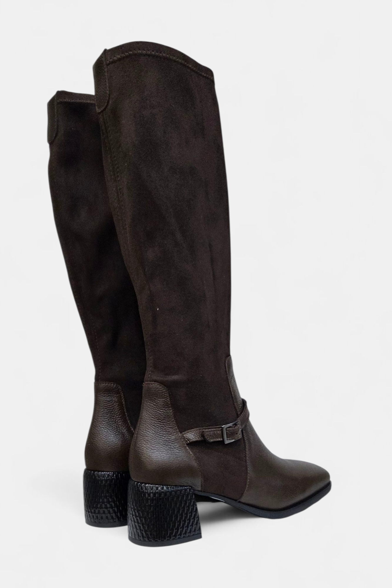 D'CHICAS BROWN LEATHER KNEE HIGH BOOT