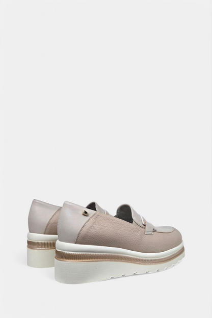 DONNA SERENA 5591 NUDE LEATHER LOAFER