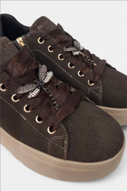DONNA SERENA BROWN SUEDE TRAINER